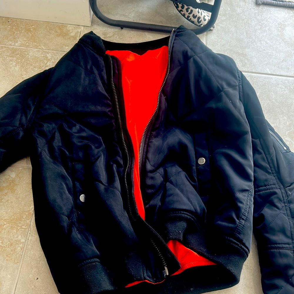 Black bomber jacket